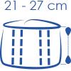 Höjd 21 till 27 cm