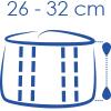 Höjd 26 till 32 cm