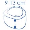Höjd 9 till 13 cm